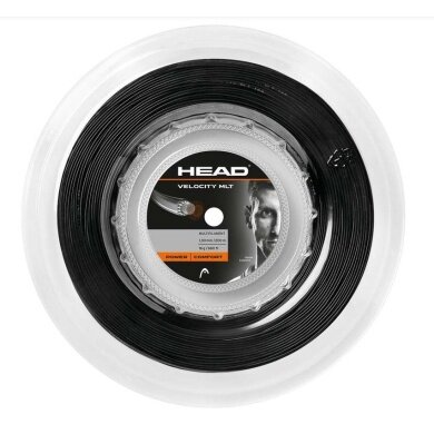 Head Sznur tenisowy Velocity MLT (Ochrona ramion+Dotyk) czarny 200m rolka