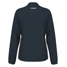 Head Kurtka tenisowa Breaker Full Zip 2024 (Technologia mikrofibry do transferu wilgoci) granatowa/różowa Damska