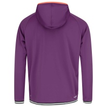 Head Bluza z kapturem Hoodie Topspin (100% poliester) fioletowo/pomarańczowa męska