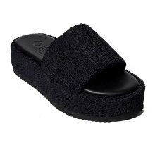 Hebe Athens Sandale Puffy Ibiza Flatform Slide czarny Damski