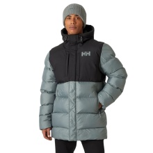 Helly Hansen zimowa kurtka puchowa Active Puffy Long (ciepła, wodoodporna) szaro-zielona Męska