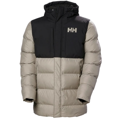 Helly Hansen zimowa kurtka puchowa Active Puffy Long (ciepła, wodoodporna) jasnoszara/czarna Męska