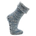 HomeOfSocks Skarpety wełniane z antypoślizgowym nadrukiem ABS niebieskie - 1 para