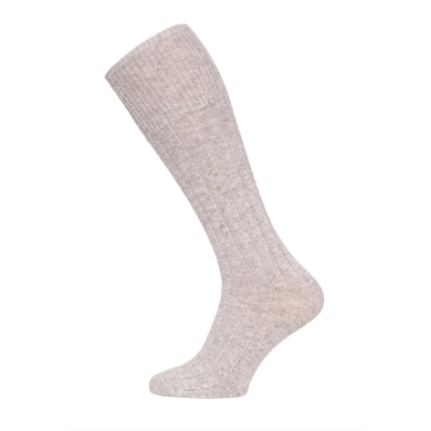 HomeOfSocks Skarpety do kolan Luksusowe (wełna merino i kaszmir) szare - 1 para