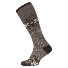 HomeOfSocks Skarpety do kolan Norway Wzór zimowy szary - 1 para