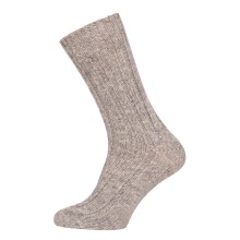 Skarpety wełniane HomeOfSocks Hygge Alpaka (wełna owcza i wełna alpaki) szare - 1 para