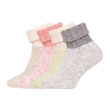 Skarpety wełniane HomeOfSocks pastelowe beżowo/jasnozielone - 1 para