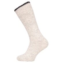 HomeOfSocks Skarpety wełniane Extra z Frotte ecru/beż - 1 Para