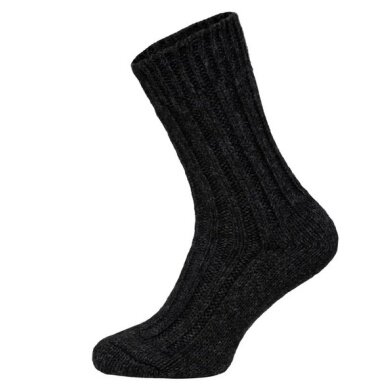 HomeOfSocks Skarpety wełniane z alpaki naturalne antracytowe - 2 pary