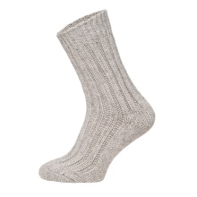 HomeOfSocks Skarpety wełniane z alpaki naturalne kremowo-białe/szare - 2 pary