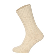 HomeOfSocks Skarpety wełniane 100% naturalne ciepłe kremowe - 2 pary