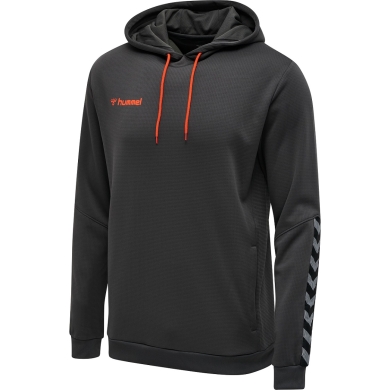 hummel Sportowa bluza z kapturem hmlAUTHENTIC Poly Hoodie (dzianina poliestrowa) z kapturem asfaltowo-szara męska