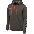 hummel Sportowa bluza z kapturem hmlAUTHENTIC Poly Zip Hoodie (strukturalny poliester) z kapturem szary asfaltowy Mężczyźni