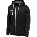 hummel Sportowa bluza z kapturem hmlAUTHENTIC Poly Zip Hoodie (strukturalny poliester) z kapturem czarna męska