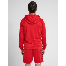 hummel Sportowa kurtka z kapturem hmlAUTHENTIC Poly Zip Hoodie (strukturalny poliester) czerwona Mężczyźni