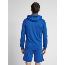 hummel Sportowa bluza z kapturem hmlAUTHENTIC Poly Zip Hoodie (strukturalny poliester) w kolorze niebieskim dla mężczyzn