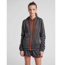 hummel Sportowa bluza z kapturem hmlAUTHENTIC Poly Zip Hoodie (strukturalny poliester) asfaltowy szary Damska