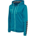 hummel Sportowa bluza z kapturem hmlAUTHENTIC Poly Zip Hoodie (strukturalny poliester) niebieski turkusowy Damska