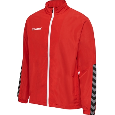 hummel Sportowa kurtka treningowa hmlAUTHENTIC Micro Jacket (tkanina, z kieszeniami na zamek błyskawiczny) czerwona Dzieci