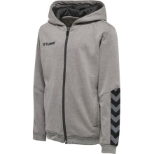 hummel Sportowa kurtka z kapturem hmlAUTHENTIC Poly Zip Hoodie (dzianina poliestrowa) szara dziecięca