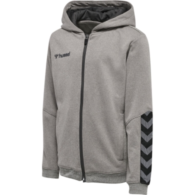 hummel Sportowa kurtka z kapturem hmlAUTHENTIC Poly Zip Hoodie (dzianina poliestrowa) szara dziecięca