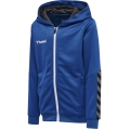 hummel Sportowa bluza z kapturem hmlAUTHENTIC Poly Zip Hoodie (dzianina poliestrowa) granatowa dziecięca