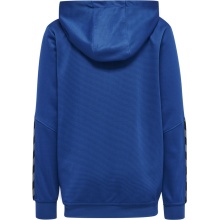 hummel Sportowa bluza z kapturem hmlAUTHENTIC Poly Zip Hoodie (dzianina poliestrowa) granatowa dziecięca