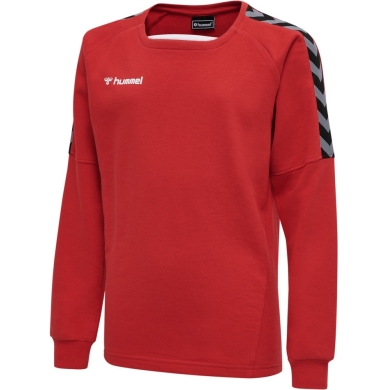 hummel Sportowa koszulka z długim rękawem hmlAUTHENTIC Training Sweat (materiał dresowy, ściągacze) czerwony dziecięcy