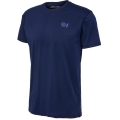 hummel Sport/Czas wolny T-shirt hmlCOURT Cotton (elastyczny materiał jersey) krótki rękaw granatowy mężczyźni