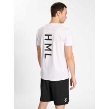 hummel Sport/Czas wolny T-shirt hmlCOURT Cotton (elastyczny materiał dżersejowy) krótki rękaw biały mężczyźni