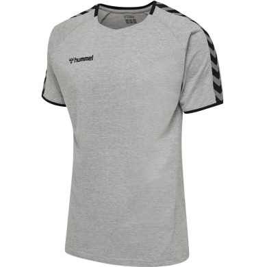 hummel Koszulka sportowa hmlAUTHENTIC Training Tee (mieszanka bawełny i poliestru) Krótki rękaw szary Mężczyźni