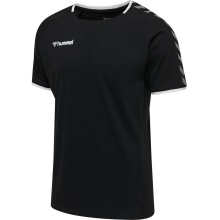 hummel Koszulka sportowa hmlAUTHENTIC Training Tee (mieszanka bawełny i poliestru) Krótki rękaw czarny Mężczyźni