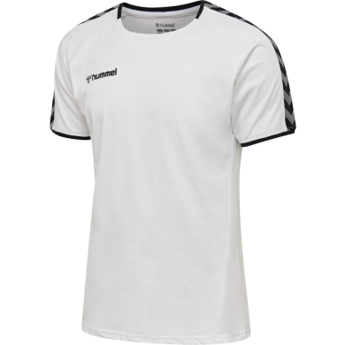 hummel Koszulka sportowa hmlAUTHENTIC Training Tee (mieszanka bawełny i poliestru) Krótki rękaw biały Mężczyźni