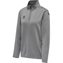 hummel Sportowa bluzka z długim rękawem hmlCORE XK Half-Zip Sweat (materiał poliestrowy) szara Damska