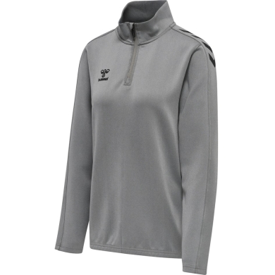 hummel Sportowa bluzka z długim rękawem hmlCORE XK Half-Zip Sweat (materiał poliestrowy) szara Damska