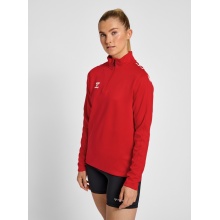 hummel Sportowa koszulka z długim rękawem hmlCORE XK Half-Zip Sweat (materiał poliestrowy) czerwony Damska