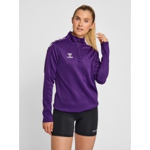 hummel Sportowa koszulka z długim rękawem hmlCORE XK Half-Zip Sweat (materiał poliestrowy) fioletowa/biała Damska