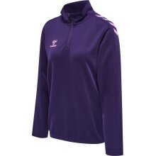 hummel Sportowa koszulka z długim rękawem hmlCORE XK Half-Zip Sweat (materiał poliestrowy) fioletowa Damska