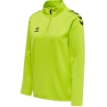 hummel Sportowa koszulka z długim rękawem hmlCORE XK Half-Zip Sweat (materiał poliestrowy) limonkowa dla kobiet