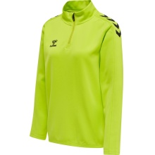 hummel Sportowa koszulka z długim rękawem hmlCORE XK Half-Zip Sweat (materiał poliestrowy) limonkowa dla kobiet