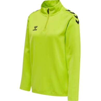 hummel Sportowa koszulka z długim rękawem hmlCORE XK Half-Zip Sweat (materiał poliestrowy) limonkowa dla kobiet