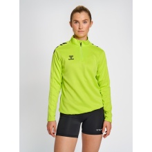 hummel Sportowa koszulka z długim rękawem hmlCORE XK Half-Zip Sweat (materiał poliestrowy) limonkowa dla kobiet