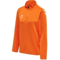 hummel Sportowa koszulka z długim rękawem hmlCORE XK Half-Zip Sweat (materiał poliestrowy) pomarańczowa damska