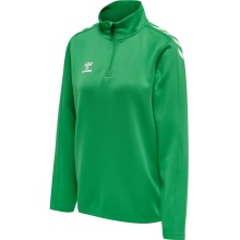 hummel Sportowa koszulka z długim rękawem hmlCORE XK Half-Zip Sweat (materiał poliestrowy) zielona damska