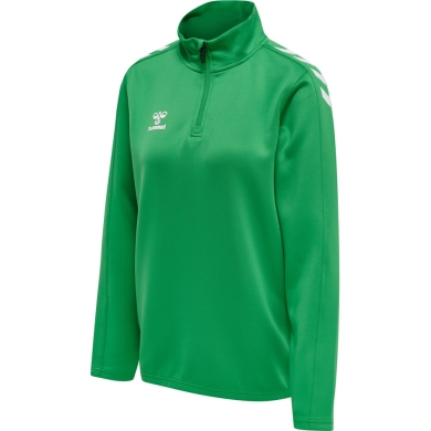 hummel Sportowa koszulka z długim rękawem hmlCORE XK Half-Zip Sweat (materiał poliestrowy) zielona damska