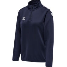 hummel Sportowa koszulka z długim rękawem hmlCORE XK Half-Zip Sweat (materiał poliestrowy) granatowa damska