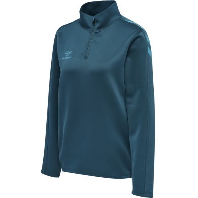 hummel Sportowa bluzka z długim rękawem hmlCORE XK Half-Zip Sweat (materiał poliestrowy) koralowo-niebieska damska