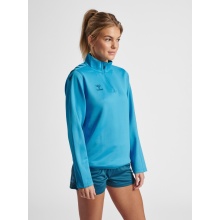 hummel Sportowa koszulka z długim rękawem hmlCORE XK Half-Zip Sweat (materiał poliestrowy) niebieska damska