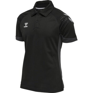 hummel Sport-Polo hmlLEAD Functional (Materiał siatkowy) Krótki rękaw czarny Mężczyźni