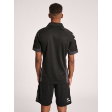 hummel Sport-Polo hmlLEAD Functional (Materiał siatkowy) Krótki rękaw czarny Mężczyźni